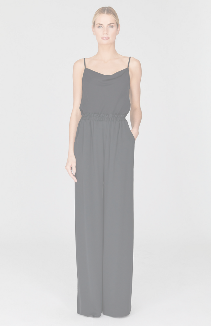 Silk Georgette Pajama Pants w/ Elastic Waist