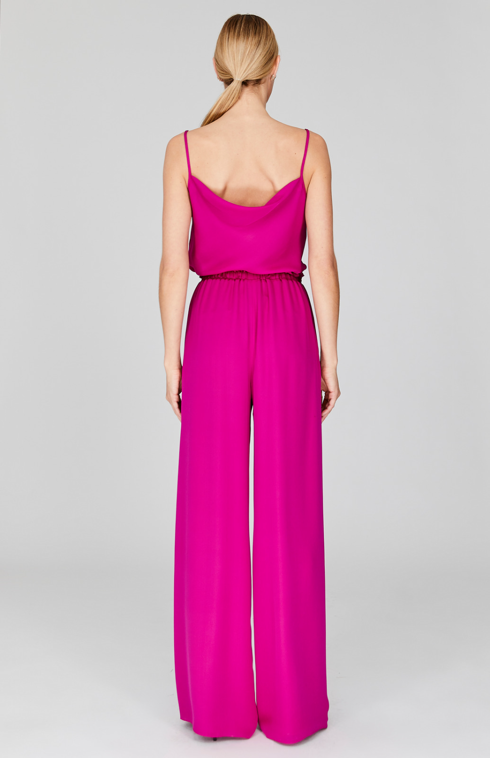 Silk Georgette Pajama Pants w/ Elastic Waist