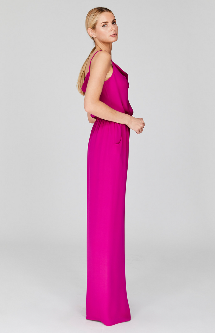 Silk Georgette Pajama Pants w/ Elastic Waist