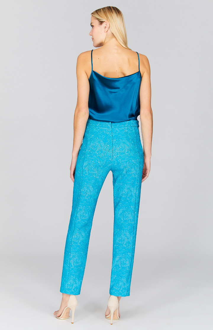 Abstract Rose Contour Pant w/Back Zip