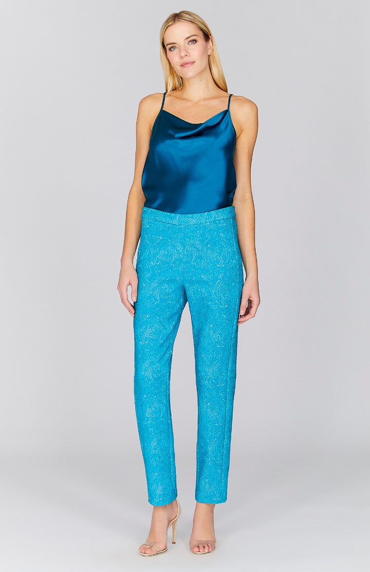 Abstract Rose Contour Pant w/Back Zip