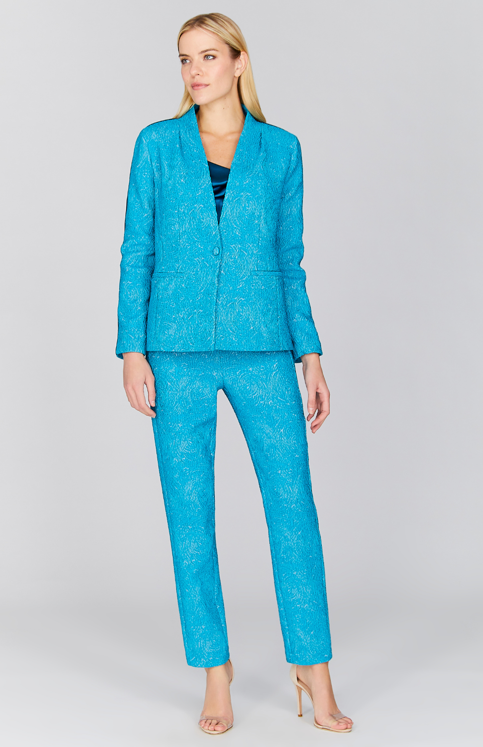 Abstract Rose Contour Pant w/Back Zip