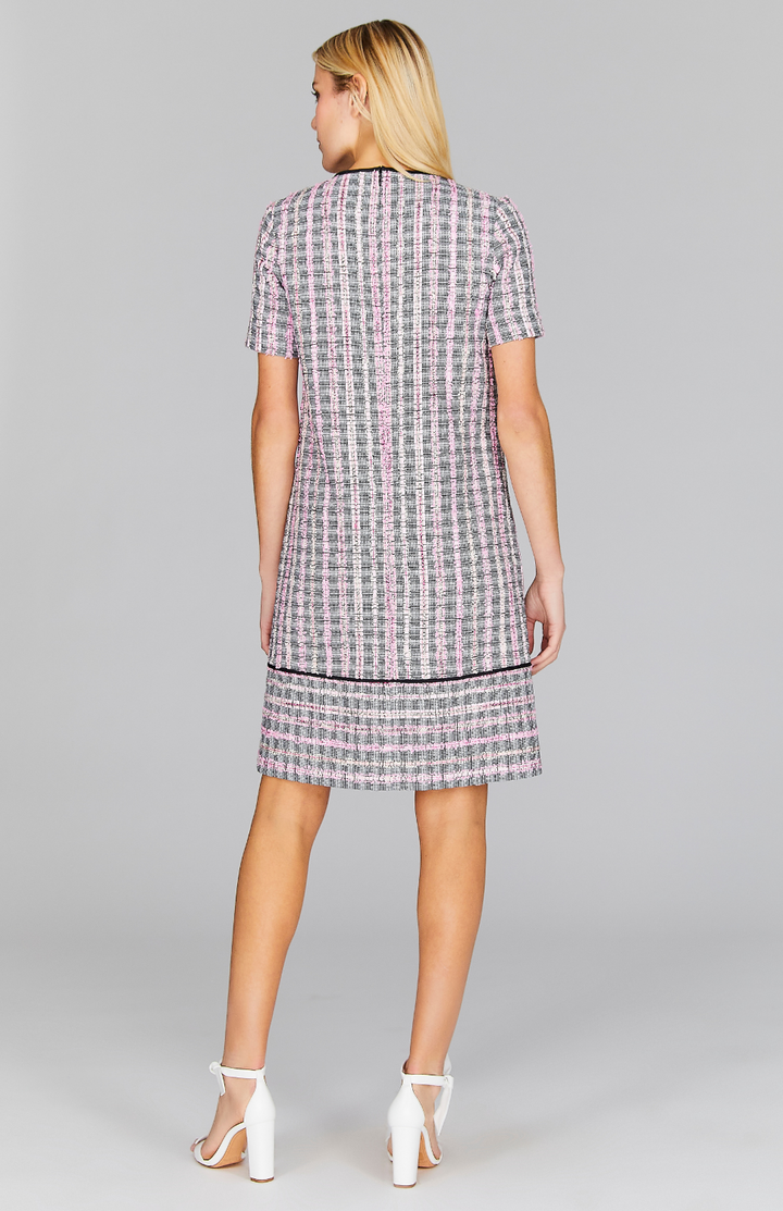 Kyoto Tweed Short Sleeve Shift Dress