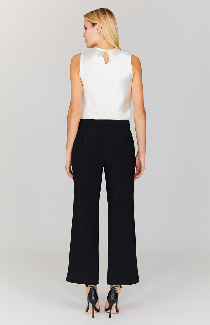 Satin Crew Neck Bias Tank