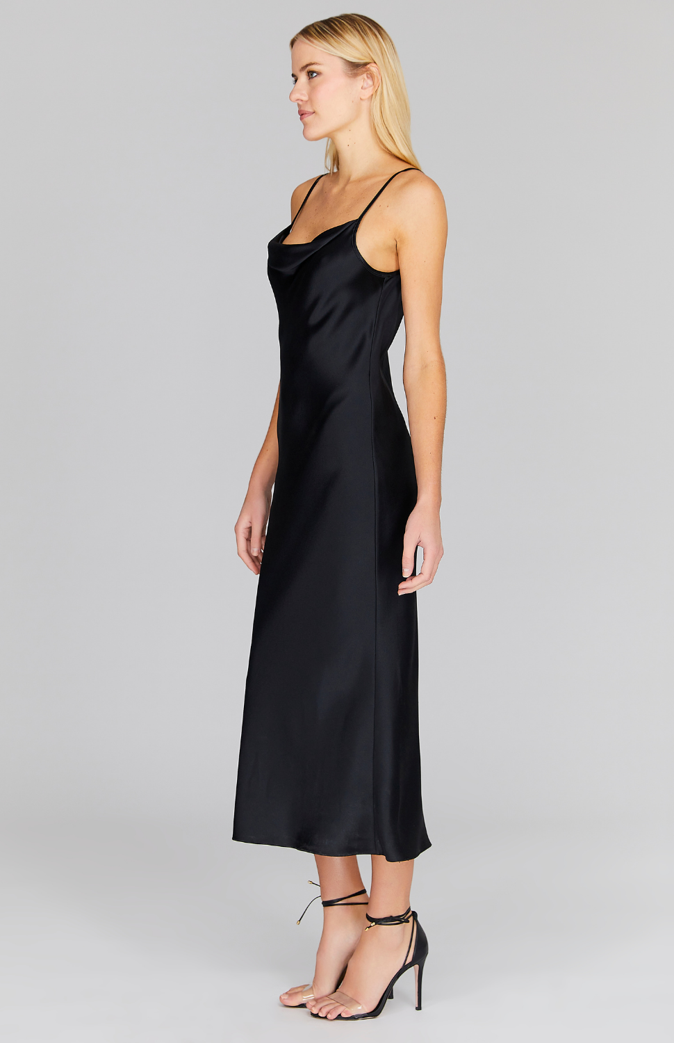 Satin Drape Front Camisole Dress Mi Jong Lee satin-drape-front-camisole-dress-mi-jong-lee
