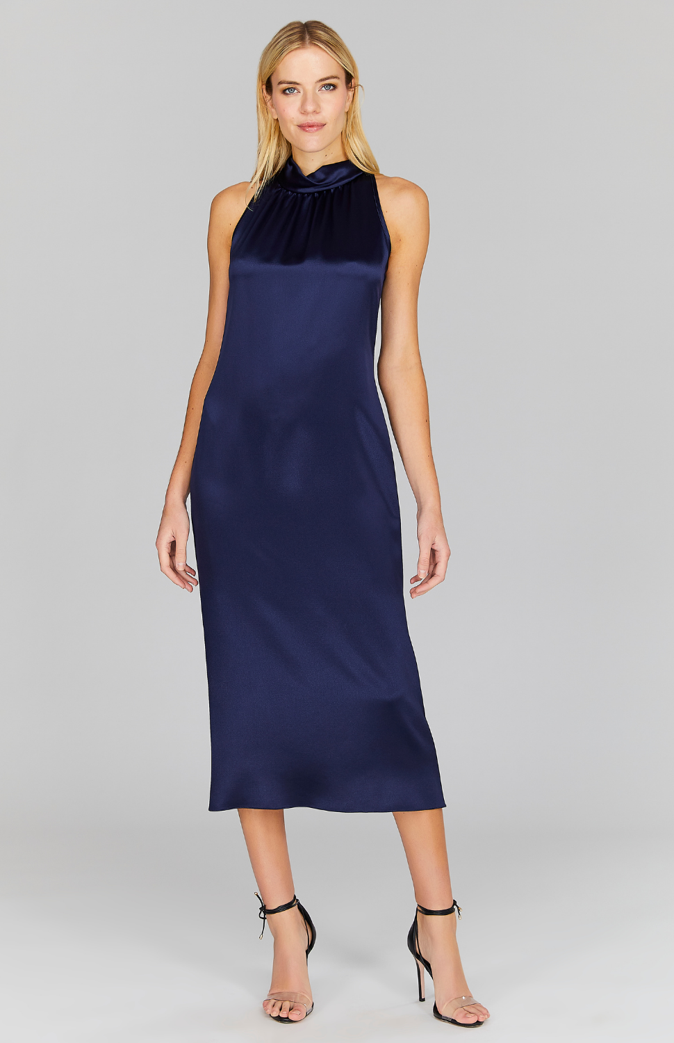 satin gathered dress SATIN GATHER ONE SHOULDER DRESS | OLIVE THIRD FORM